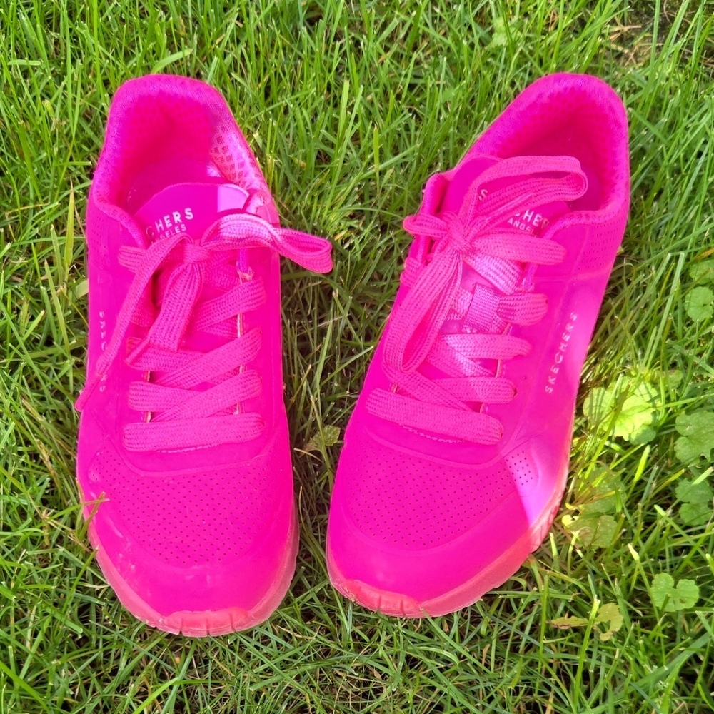 Skechers Neon Pink Athletic Shoes